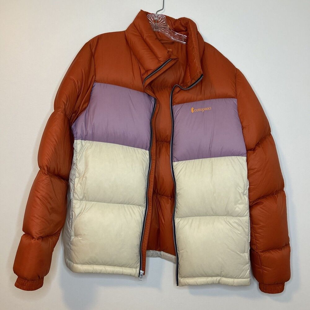 cotopaxi Colorblock Puffer Jacket in Orange, Lavender, Cream - Picture 2 of 16